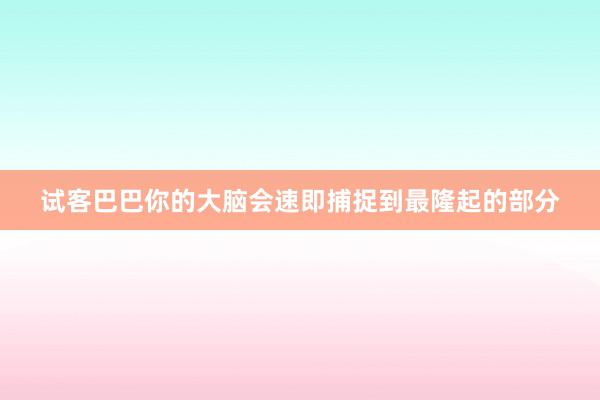 试客巴巴你的大脑会速即捕捉到最隆起的部分